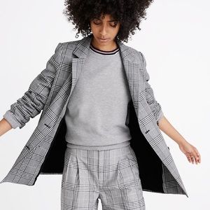 Madewell Caldwell Double Breasted Plaid Blazer